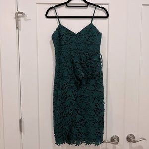Club Monaco Emerald Green Eyelet Dress
